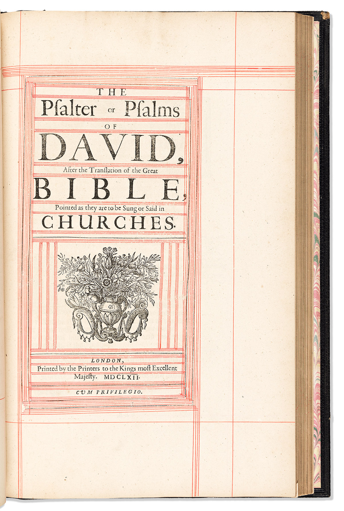 Church of England. The Book of Common Prayer; [bound with] The Psalter or Psalms of David.